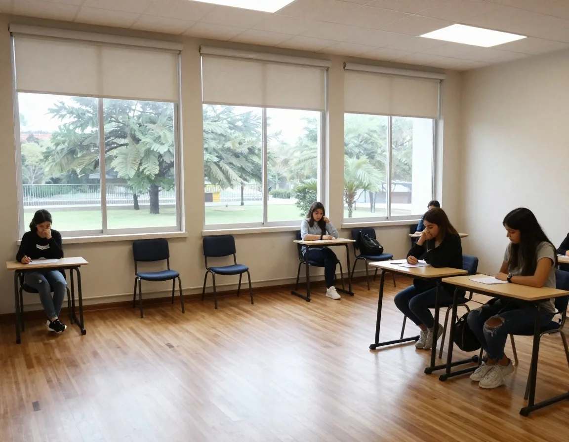 Rincón de lectura con manuales del curso de inglés general
