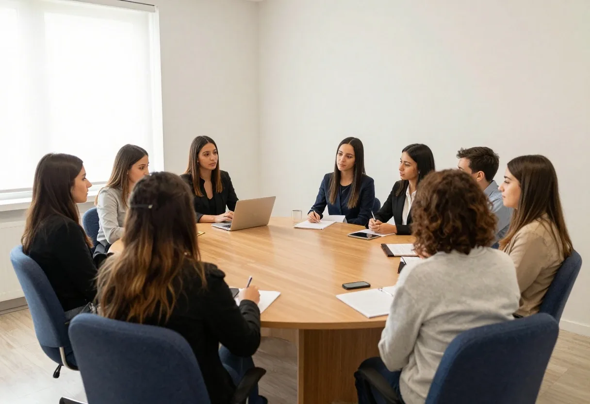 Presentación en inglés frente a grupo reducido