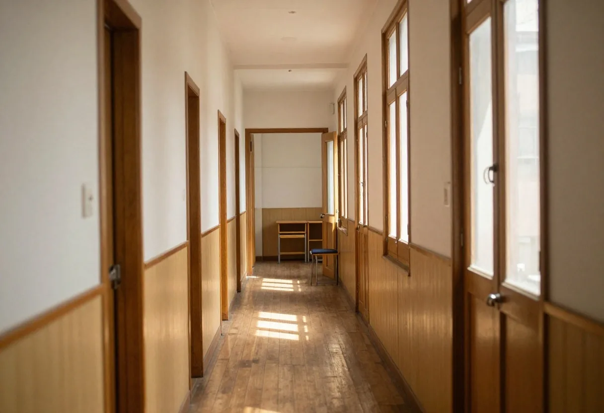 Entrada tranquila de la academia en Buenos Aires
