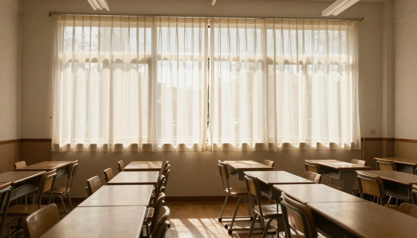 Panorama del aula hacia las ventanas